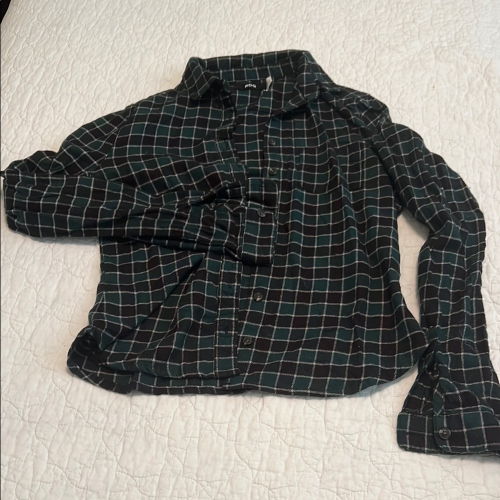 Plaid Button-Up Shirt